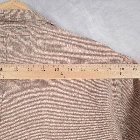 All-Son Shirt Jacket Mens Large Brown Heavy Denim Button Up Overshirt Workwear - Picture 11 of 16